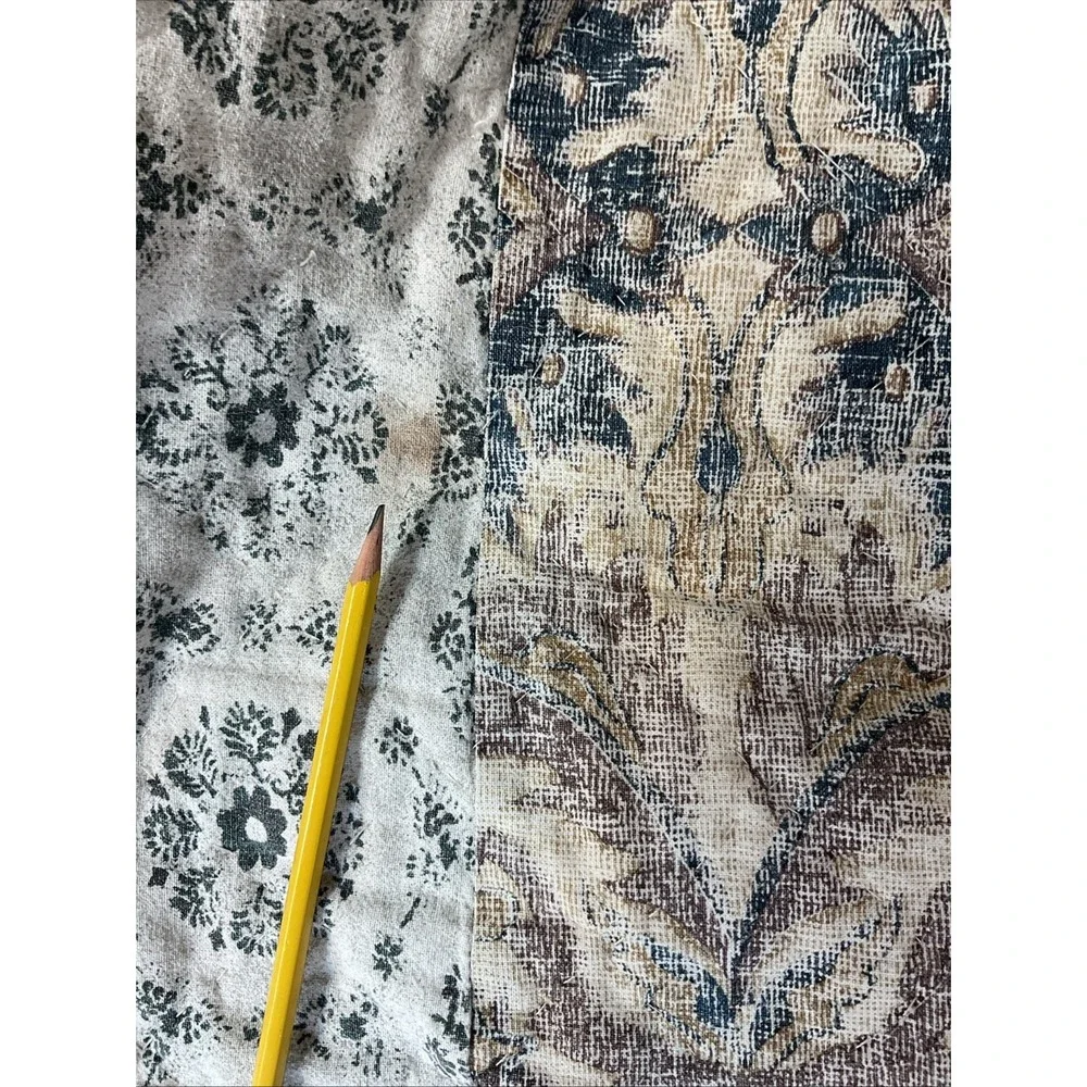 Pottery Barn Tessa Damask Patchwork Quilt KING size HTF RARE neutrals